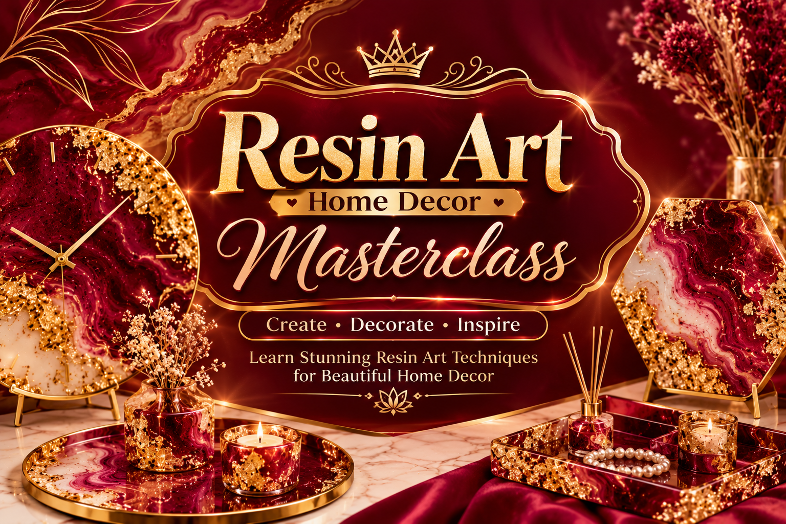 Resin Art Home Decor : Masterclass
